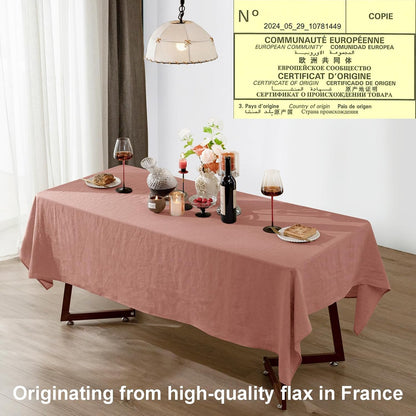 100% Linen Tablecloth Rectangle 60x120 Stone Washed Dining Cover