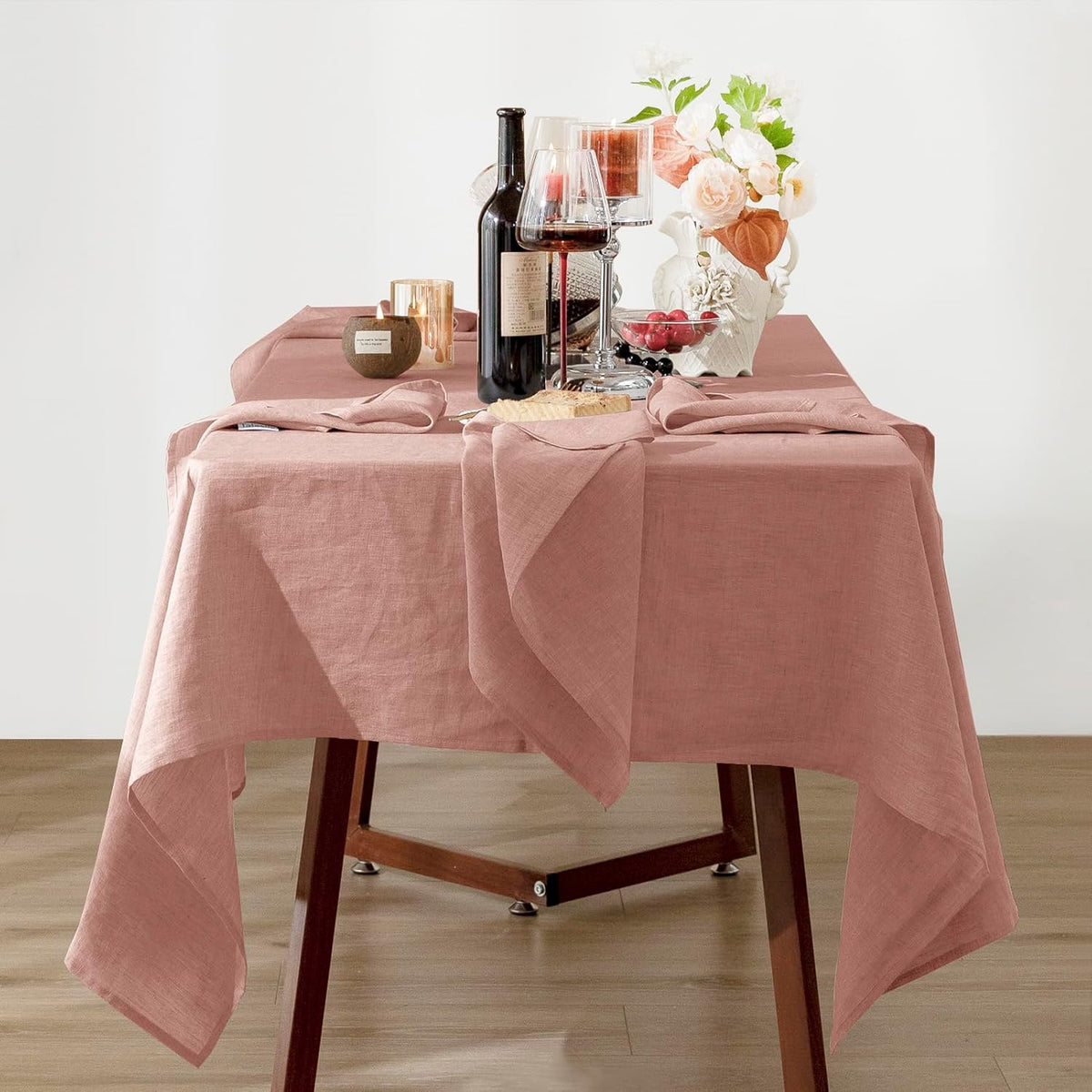 100% Linen Tablecloth Rectangle 60x120 Stone Washed Dining Cover
