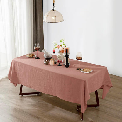 100% Linen Tablecloth Rectangle 60x120 Stone Washed Dining Cover
