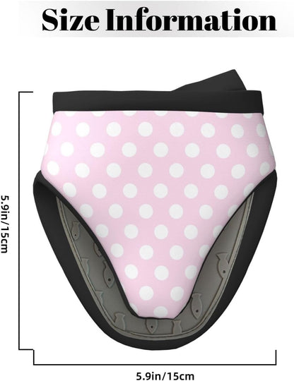 2PCS Mini Silicone Oven Mitts, Light Pink Polka Dot Print A Oven Mitts Heat Resistant, Pot Holders for Kitchen Cooking & Baking Gloves
