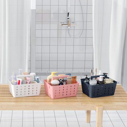 Portable Shower Caddy, Plastic Basket Organizer, Pink, 1 Pack