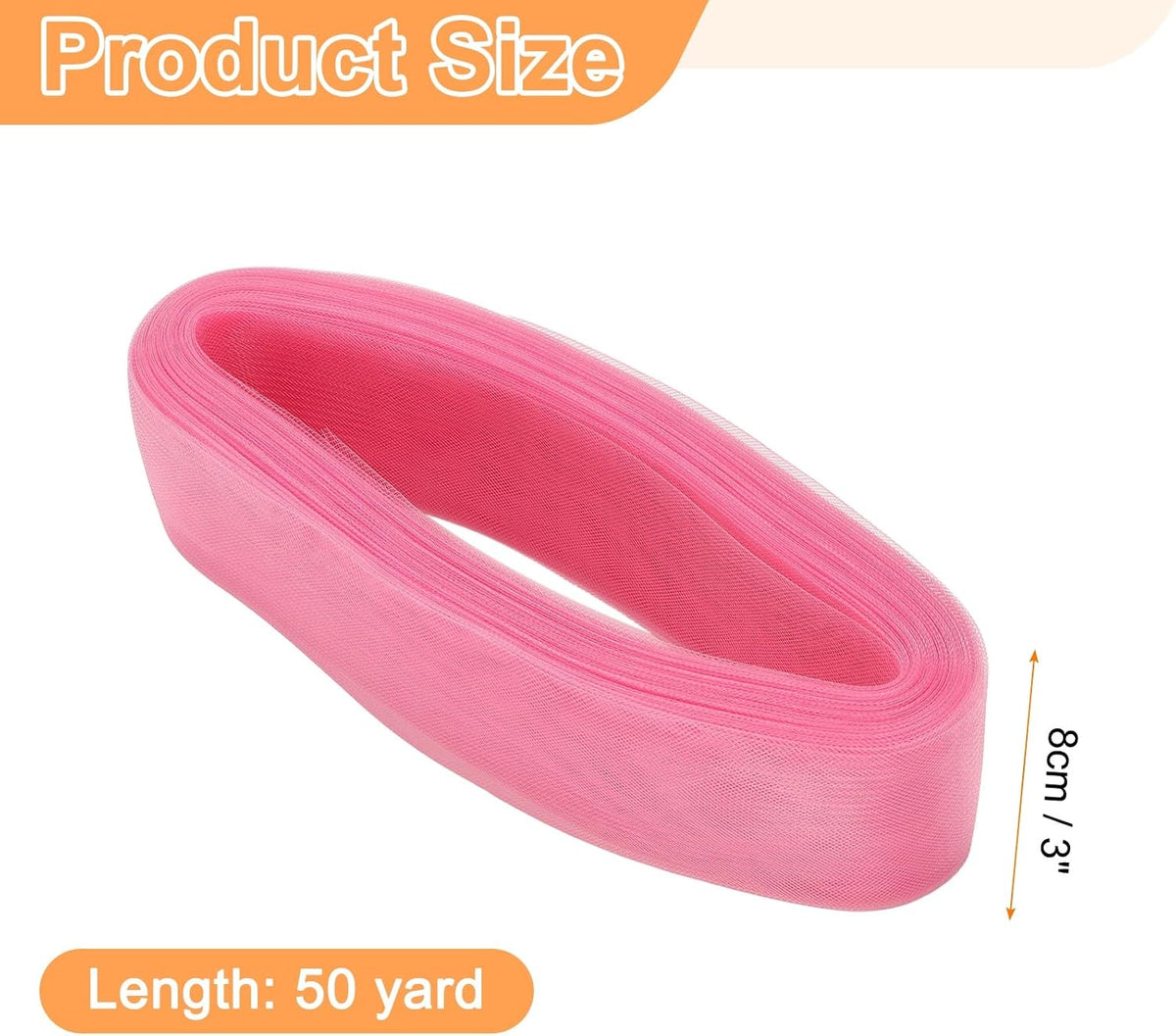 Stiff Horsehair Braid 50 Yards 3 Inch Soft Horsehair Trim for Polyester Boning Sewing Wedding Dress Dance Gown Shaping Trimming, Light Pink