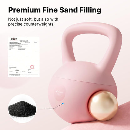 MERACH Soft Kettlebells 15/25 LB Shock-Absorbing Cushioned Base Anti-Slip
