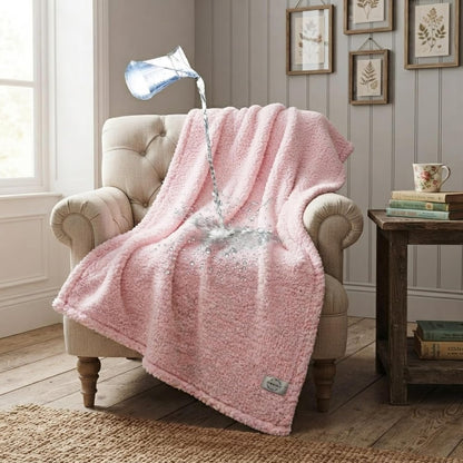 Waterproof Dog Blanket Reversible Fluffy Pet Bed Cover Pink Puppy Blankets Leakproof Sofa Couch Washable Cover Cat Pet Blanket for Warm-S