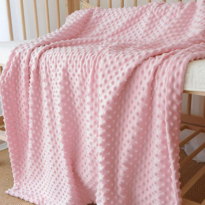 Cozy Soft and Warm Sherpa Baby Blanket for Infant Toddler's Crib Cot Stroller Gift for Baby Girls All Season Use(30"X40" Pink Dot)
