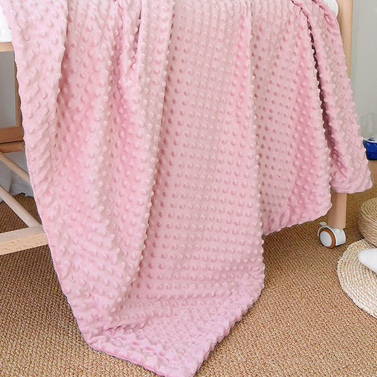 Cozy Soft and Warm Sherpa Baby Blanket for Infant Toddler's Crib Cot Stroller Gift for Baby Girls All Season Use(30"X40" Pink Dot)
