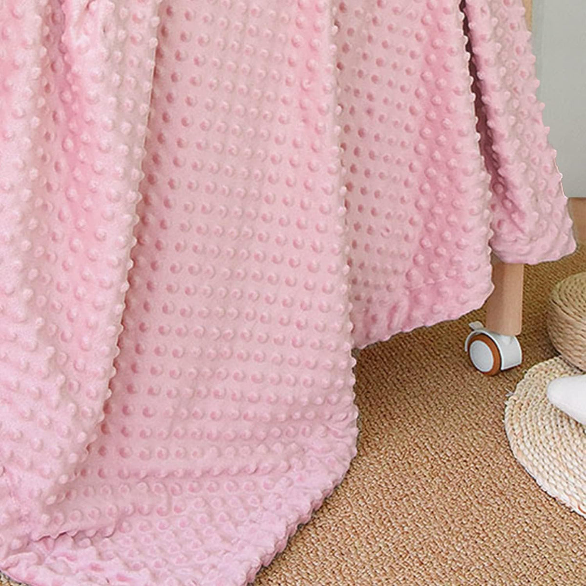 Cozy Soft and Warm Sherpa Baby Blanket for Infant Toddler's Crib Cot Stroller Gift for Baby Girls All Season Use(30"X40" Pink Dot)