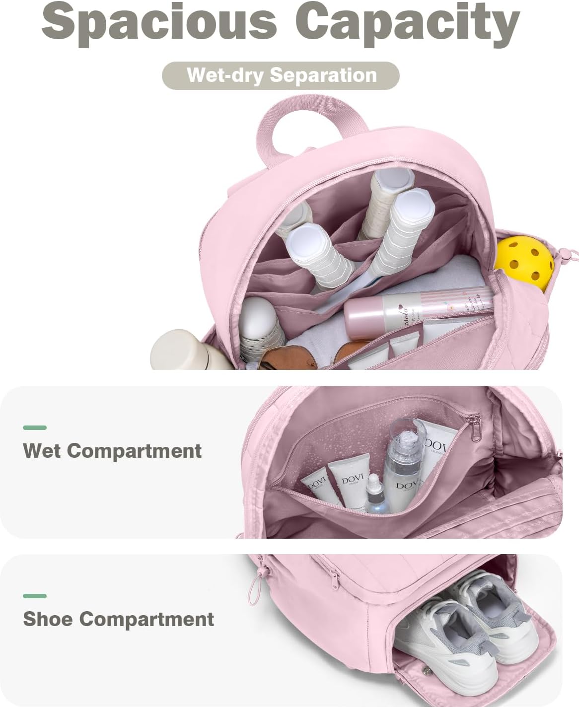 Pickleball Bag, Pickleball Backpack with Shoe Compartment and Paddle Slots