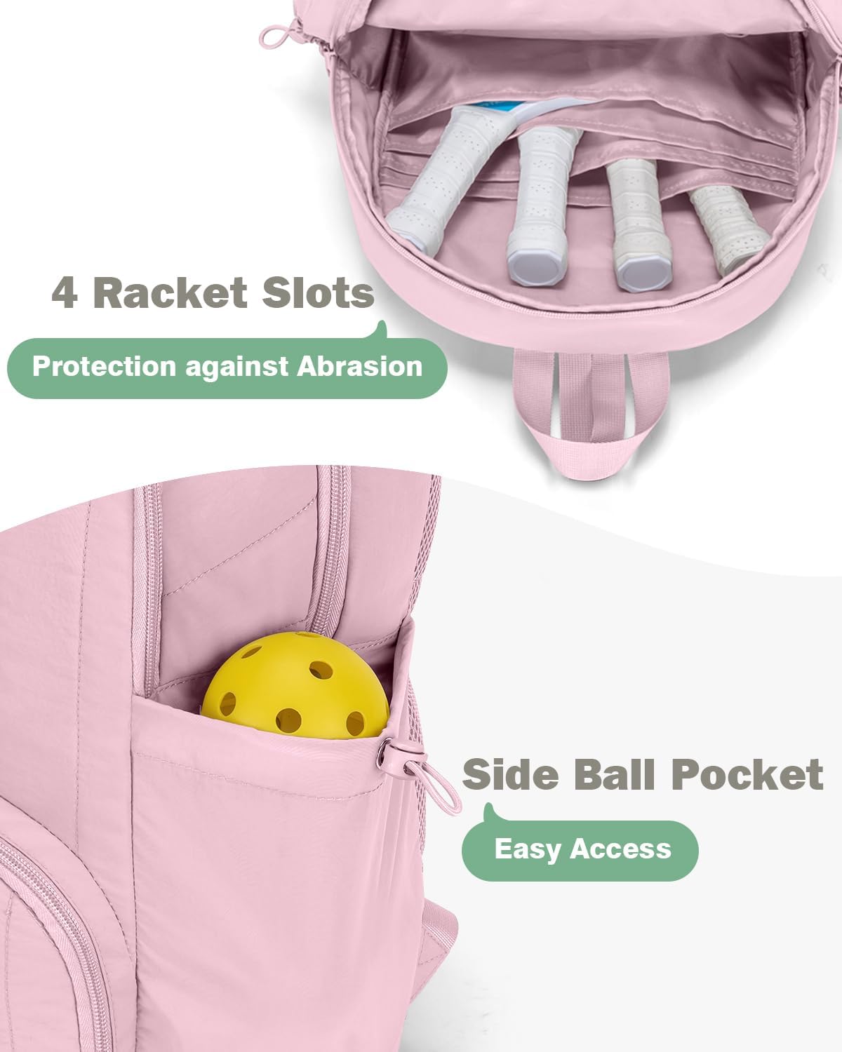 Pickleball Bag, Pickleball Backpack with Shoe Compartment and Paddle Slots