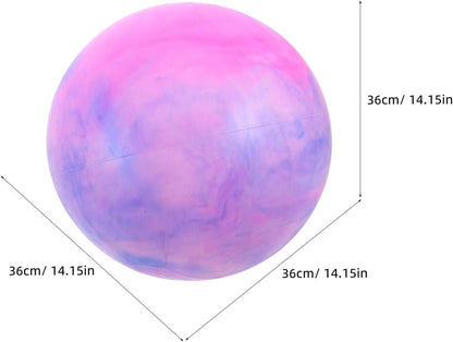 3Pcs Small Exercise Ball: 14" Pilates Yoga Fitness Ball for Balance Training & Core Workout - Anti Burst and Slip Resistant for Stability, Fitness, Stretching, Sky-Blue
