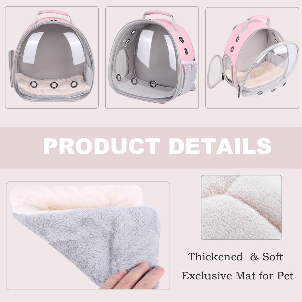 Portable Small Animal Backpack Travel Breathable Pet Carrier Bag Cages for Guinea Pig, Rabbit, Bearded Dragon, Squirrel, Tortoise, Bird, Lizard, Sugar Glider
