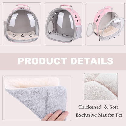 Portable Small Animal Backpack Travel Breathable Pet Carrier Bag Cages for Guinea Pig, Rabbit, Bearded Dragon, Squirrel, Tortoise, Bird, Lizard, Sugar Glider