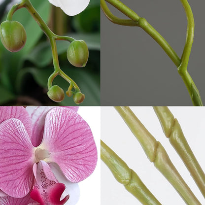 32 Inch Artificial Phalaenopsis Flowers 4 Pcs Artificial Orchid Flowers Fake Flowers Stem Plants for Home Décor (Pink)