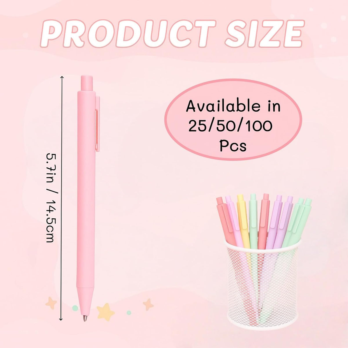 50 Pcs Ballpoint Pens Bulk – Blush Pink – Cute Pens Bulk with Black Ink – Smooth Writing for Bridal Shower & Office Use(Blush Pink)