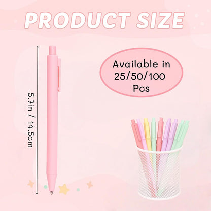 50 Pcs Ballpoint Pens Bulk – Blush Pink – Cute Pens Bulk with Black Ink – Smooth Writing for Bridal Shower & Office Use(Blush Pink)
