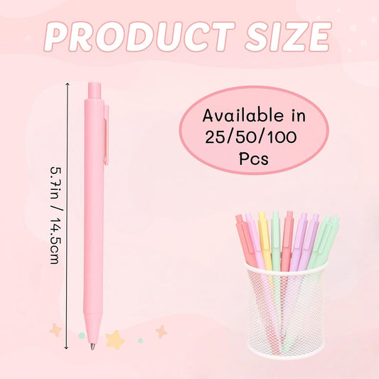 50 Pcs Ballpoint Pens Bulk – Blush Pink – Cute Pens Bulk with Black Ink – Smooth Writing for Bridal Shower & Office Use(Blush Pink)