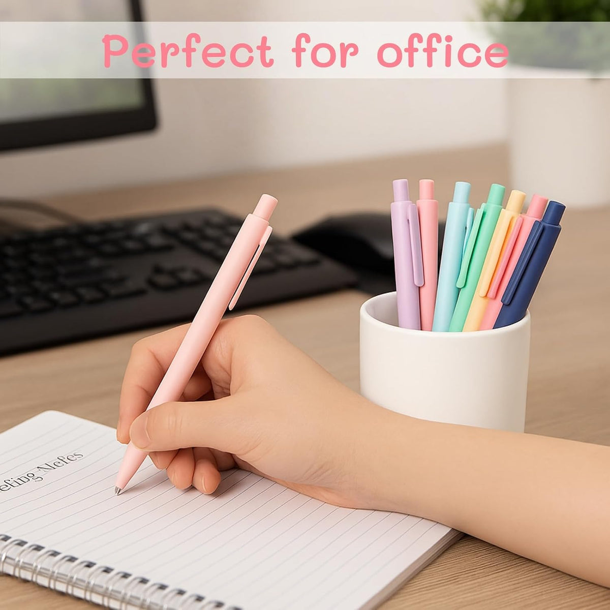 50 Pcs Ballpoint Pens Bulk – Blush Pink – Cute Pens Bulk with Black Ink – Smooth Writing for Bridal Shower & Office Use(Blush Pink)