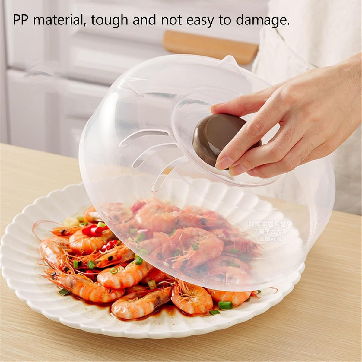 Microwave Splatter Cover with Enlarge Perforated Steam Vents Microwave Cover Space-Saving, Microwave Plate Cover for Pot Plate Bowl(Pink)