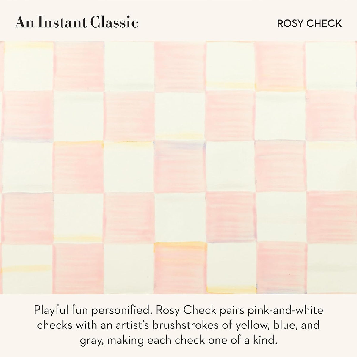 Enamel Pet Dish, Medium, Pink-and-White Rosy Check