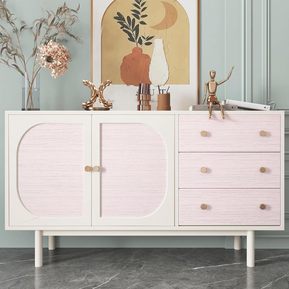 Pink Grasscloth Peel and Stick Wallpaper for Bedroom Self Adhesive Faux Grasscloth Wallpaper Textured Modern Wall Paper for Girl Room Pink Countertop Contact Paper for Bathroom Liner Locker