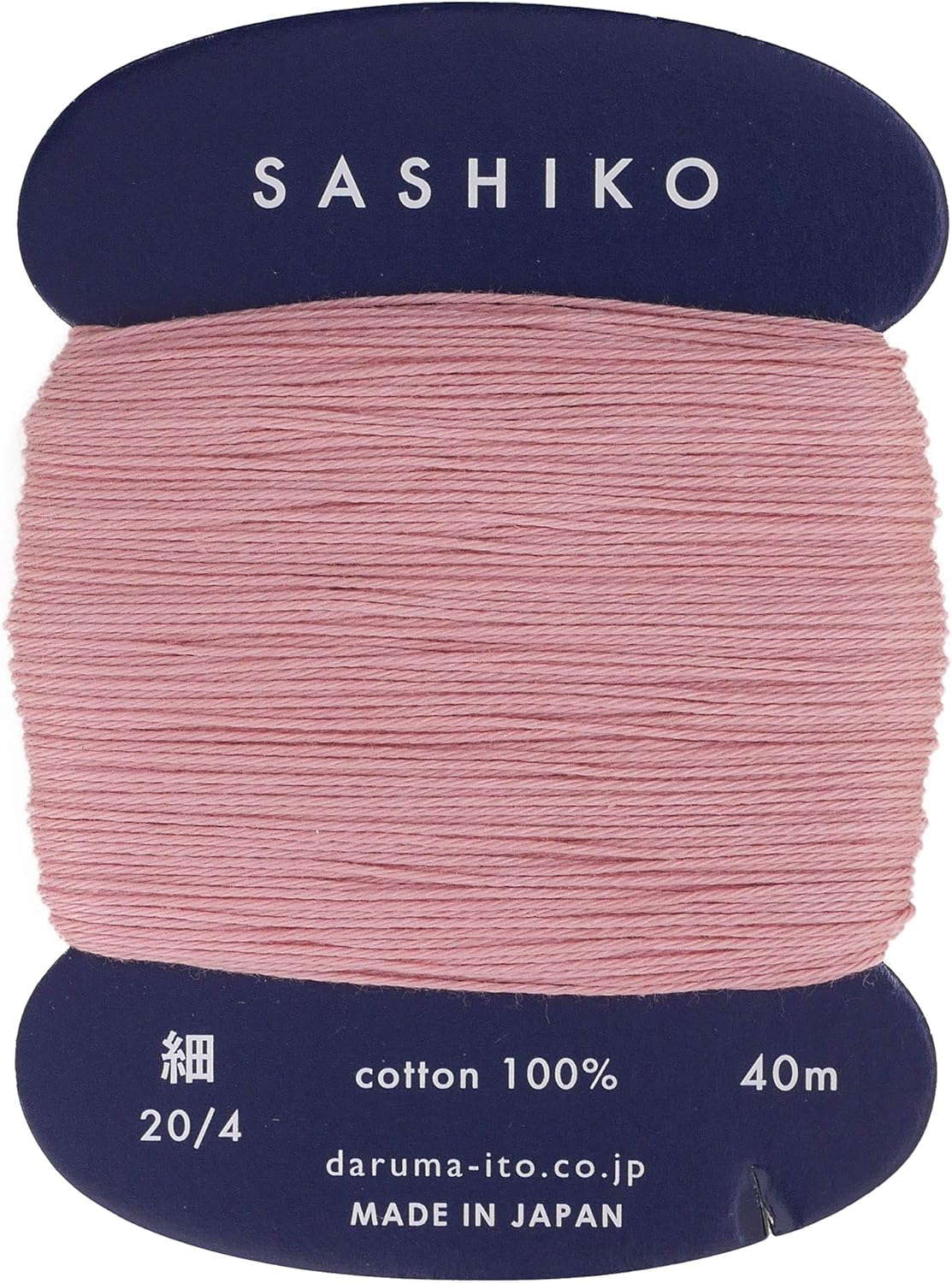 Sashiko Thread Thinner Weight 40m Col. 211"Greyish Pink Japanese Embroidery & Quilting by Yokota