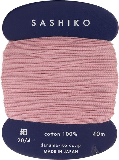 Sashiko Thread Thinner Weight 40m Col. 211"Greyish Pink Japanese Embroidery & Quilting by Yokota