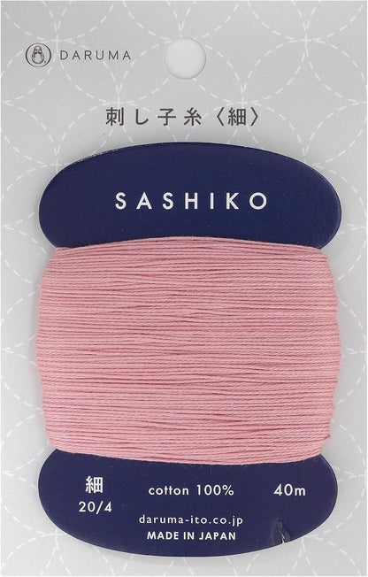 Sashiko Thread Thinner Weight 40m Col. 211"Greyish Pink Japanese Embroidery & Quilting by Yokota