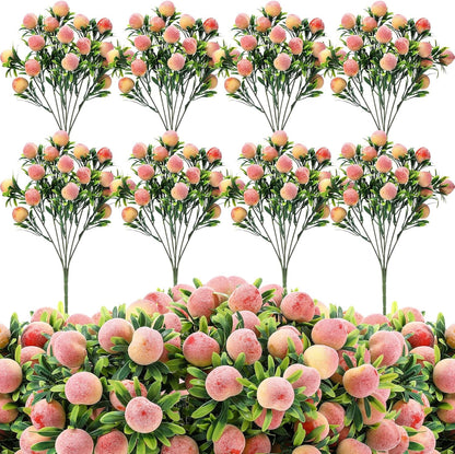 Daifunli Peach 10 Pcs Fake Branches 12.6 Inch