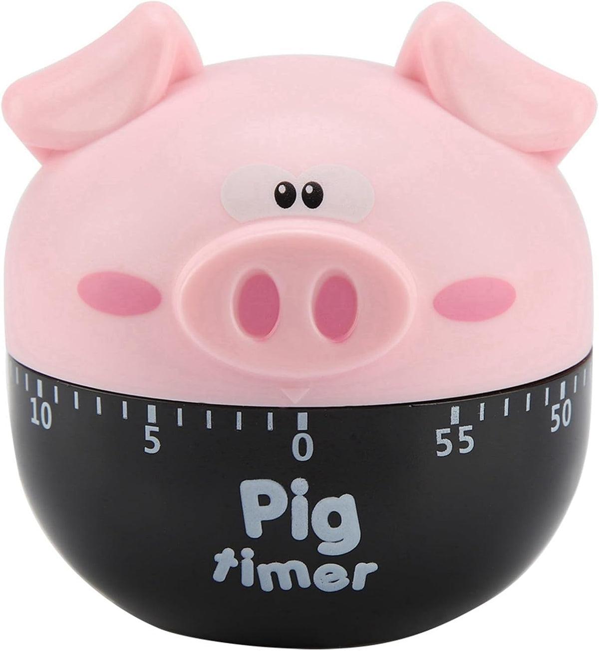 Cute Cartoon Pig Kitchen Timer Mechanical Timers Counters for Cooking Timing Tool Portable Alarm Clock Kitchen Cooking Tool Cooking Mechanical Home Decor Counter (Pink)