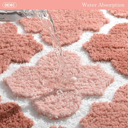 Bathroom Rugs Non-Slip for Bathroom Floor Tub Shower, 24''x36'' Pink