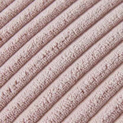 Pack of 2 Boho Rectangle Decorative Throw Pillow Covers with Pom-poms, Soft Corduroy Accent Solid Cushion Case Set for Couch Sofa Bedroom Car Living Room (12x20 Inch/30x50 cm, Blush Pink)