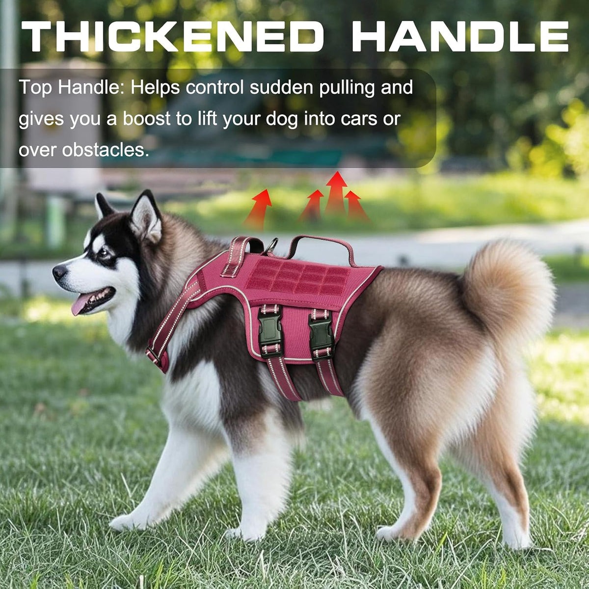 Dog Harness for Large Dogs, No Pull Tactical Vest with Front Clips