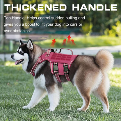 Dog Harness for Large Dogs, No Pull Tactical Vest with Front Clips