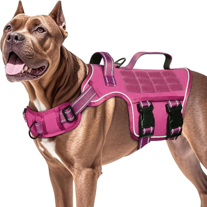 Dog Harness for Large Dogs, No Pull Tactical Vest with Front Clips