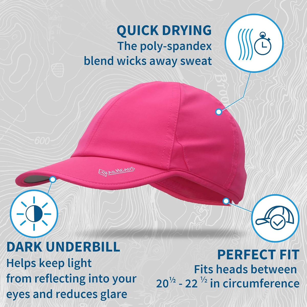 Women's UPF 50 Summer Running Hat, UV Protection Cap