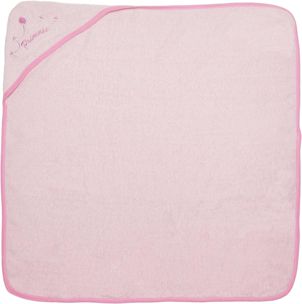 Hooded Baby Toddler Bath Towel for Girls - 3D Pink Princess Towel with Crown; Soft and Absorbent Terry Cloth Hooded Towel for Young Kids; Baby Girl Bath Essential