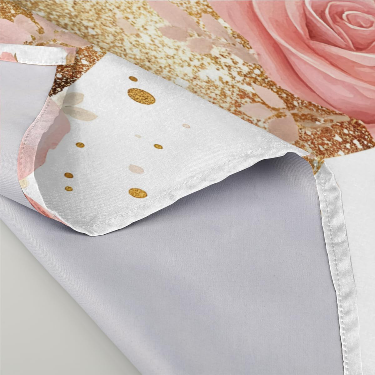 6pcs Cloth Napkins, Gold Crown, with Dots, Light Pink Rose Polyester Napkins 20"x 20" Washable Perfect for Wedding Party Dinner Cocktail Restaurant Home Kitchen