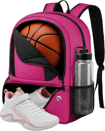 Basketball Backpack Bag with Ball Holder & Shoes Compartment