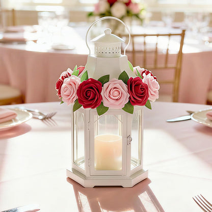 Artificial Flowers, 25 Pcs Blush Foam Real Looking Roses