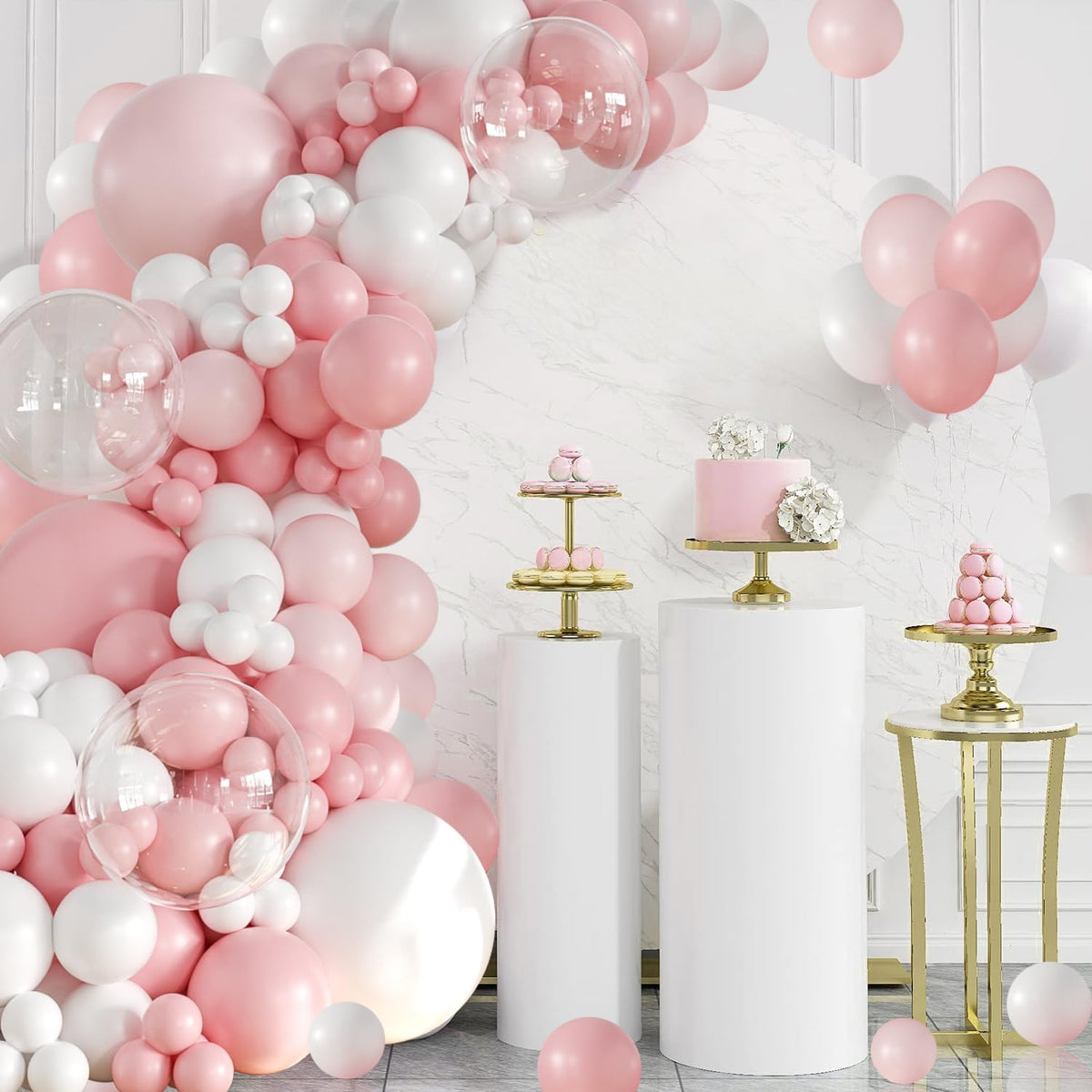 Pink Balloon Arch Kit for Baby Shower Bridal Shower Birthday Decorations