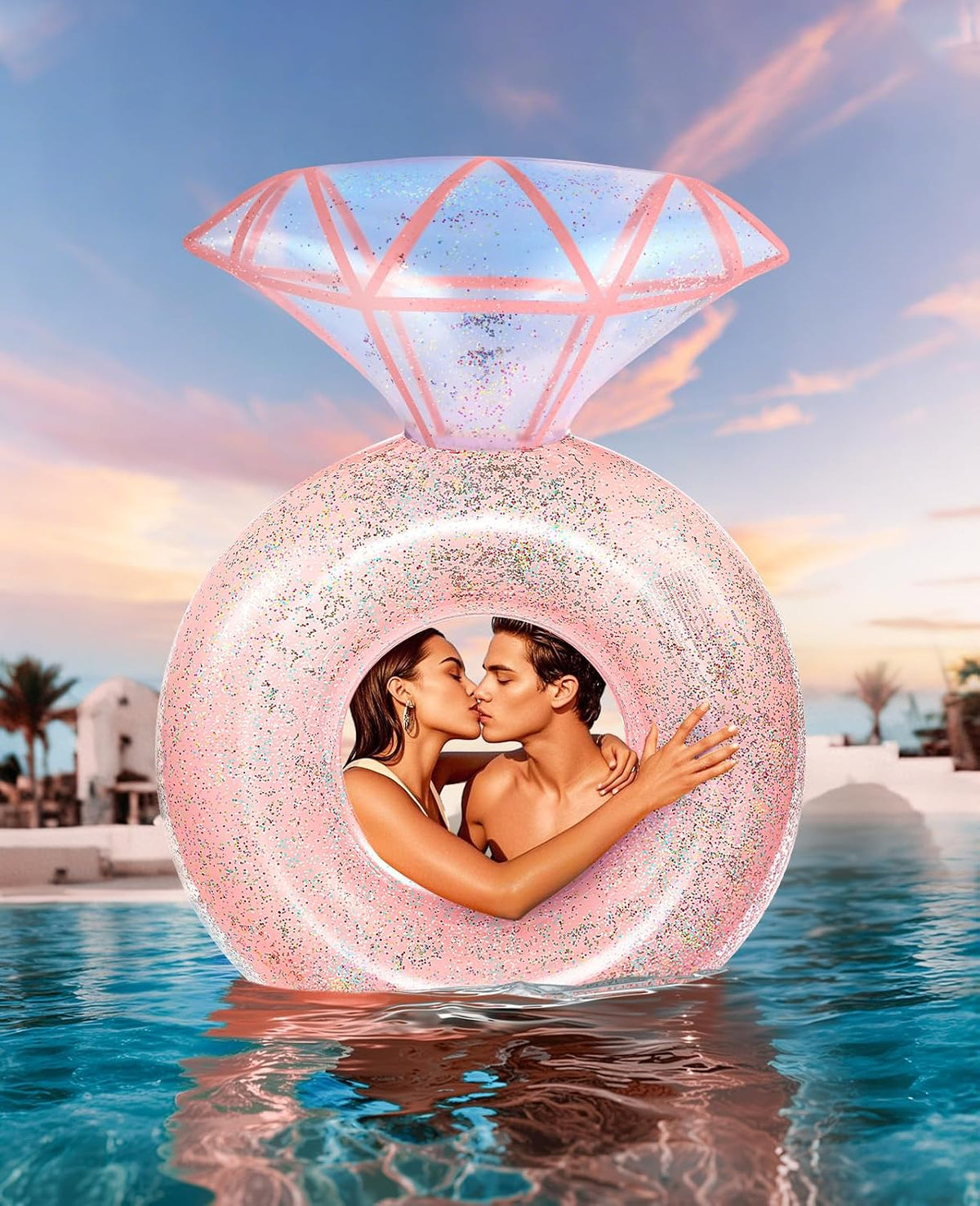 Pool Floats, Inflatable Pool Float, Large Floatie for Bachelorette Party, Swim Tube River Lake Beach Bride Wedding Decor Raft for Adults