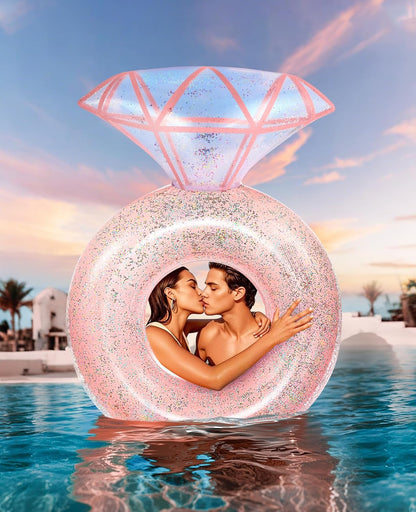 Pool Floats, Inflatable Pool Float, Large Floatie for Bachelorette Party, Swim Tube River Lake Beach Bride Wedding Decor Raft for Adults
