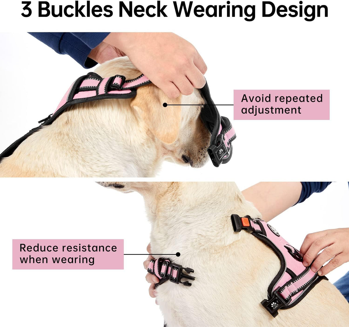 No Pull Dog Harness for Medium Dogs,Reflective Dog Vest Harness