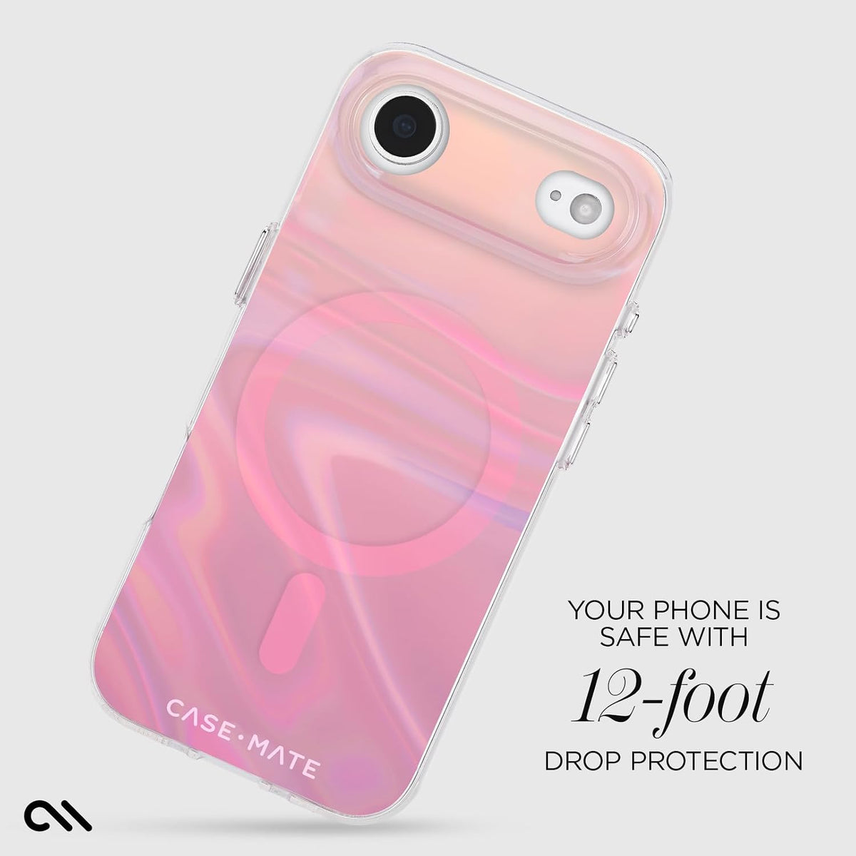 Soap Bubble iPhone Air Case -MagSafe Phone Case -Peach Iridescent