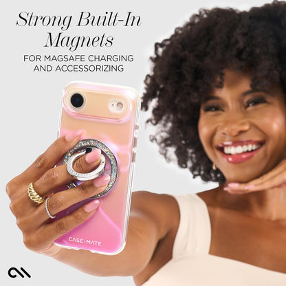 Soap Bubble iPhone Air Case -MagSafe Phone Case -Peach Iridescent