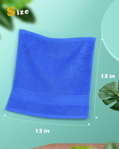 Wash Cloths for Showering 24-Pack Soft Cotton, 8 Colors 13” x 13”