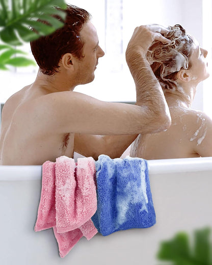 Wash Cloths for Showering 24-Pack Soft Cotton, 8 Colors 13” x 13”