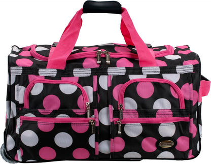Rolling Duffel Bag, Black, 22"