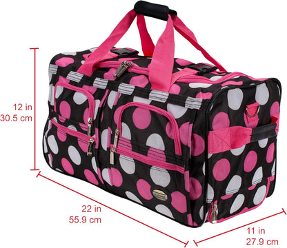 Rolling Duffel Bag, Black, 22"