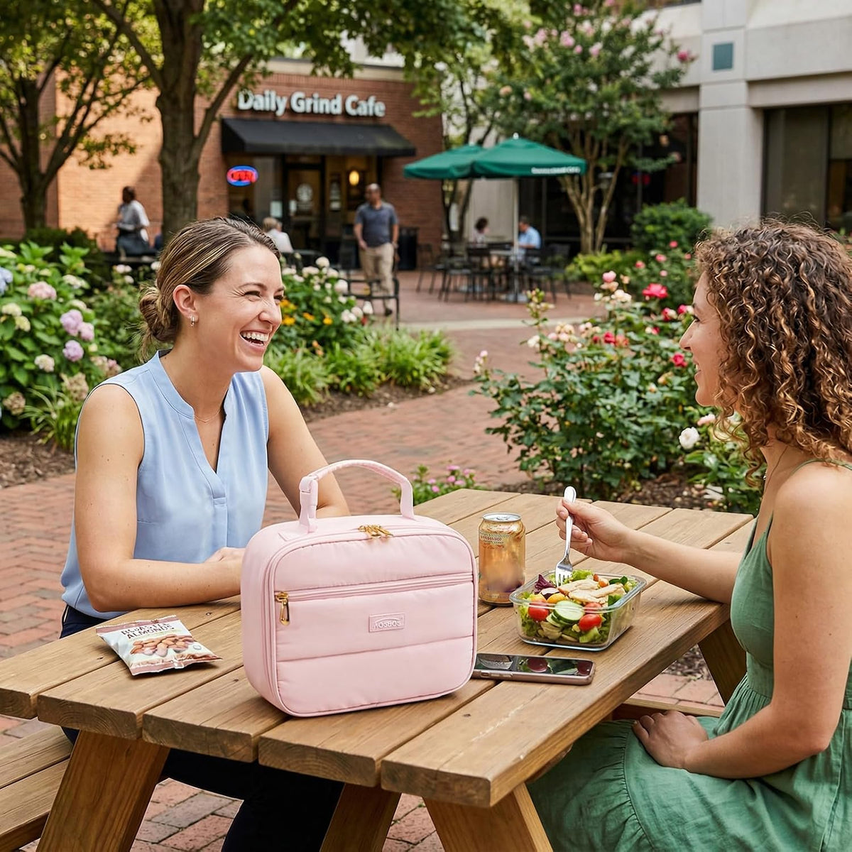 Insulated Pink Lunch Bag for Women,Cute Small Lunch Box for Kids
